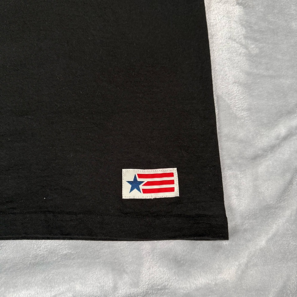 American Giant Flag Collection T Shirt Mens Small Made In USA Black - Picture 2 of 7